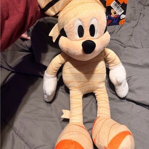 Disney Beige and Orange Mickey Mouse Mummy Plush